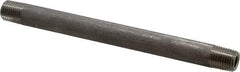 Merit Brass - Schedule 80, 1/4" Pipe x 6" Long, Grade 316/316L Stainless Steel Pipe Nipple - Seamless & Threaded - USA Tool & Supply