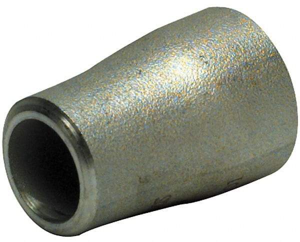 Merit Brass - 1 x 3/4" Grade 316L Stainless Steel Pipe Concentric Reducer - Butt Weld x Butt Weld End Connections - USA Tool & Supply