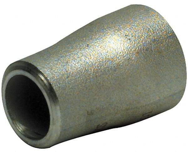 Merit Brass - 2-1/2 x 1" Grade 316L Stainless Steel Pipe Concentric Reducer - Butt Weld x Butt Weld End Connections - USA Tool & Supply