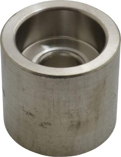 Merit Brass - 1 x 1/2" Grade 316 Stainless Steel Pipe Reducer Coupling - Socket Weld x Socket Weld End Connections, 3,000 psi - USA Tool & Supply