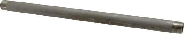 Merit Brass - Schedule 40, 3/4" Pipe x 18" Long, Grade 304/304L Stainless Steel Pipe Nipple - Welded & Threaded - USA Tool & Supply