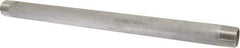 Merit Brass - Schedule 40, 1" Pipe x 18" Long, Grade 304/304L Stainless Steel Pipe Nipple - Welded & Threaded - USA Tool & Supply