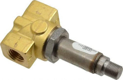 Parker - 1/4" Port, Brass Solenoid Valve - Closed, FKM Seal - USA Tool & Supply
