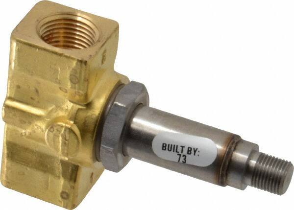 Parker - 3/8" Port, Brass Solenoid Valve - Closed, FKM Seal - USA Tool & Supply