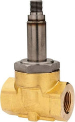 Parker - 3/8" Port, Brass Solenoid Valve - Closed, NBR Seal - USA Tool & Supply