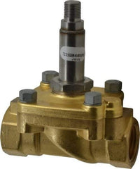 Parker - 1/2" Port, Brass Solenoid Valve - Closed, NBR Seal - USA Tool & Supply