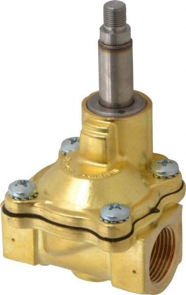Parker - 3/4" Port, Brass Solenoid Valve - Closed, NBR Seal - USA Tool & Supply