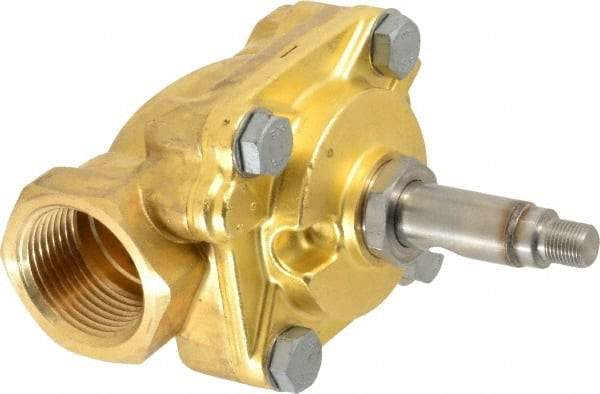 Parker - 1" Port, Brass Solenoid Valve - Closed, NBR Seal - USA Tool & Supply