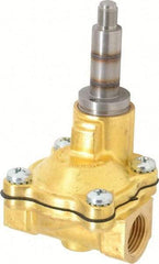 Parker - 1/2" Port, Brass Solenoid Valve - Open, NBR Seal - USA Tool & Supply