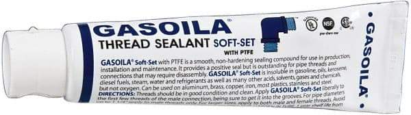 Federal Process - 2 oz Tube Blue/Green Easy Seal Applicator with Gasoila Soft-Set - 600°F Max Working Temp - USA Tool & Supply