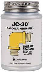 Federal Process - 1/4 Pt Brush Top Can Oyster White Federal JC-30 Thread Sealant with PTFE - 500°F Max Working Temp - USA Tool & Supply