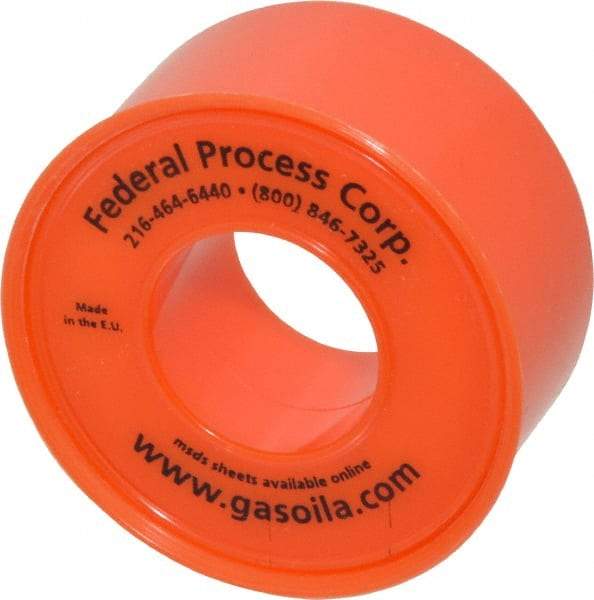 Federal Process - 3/4" Wide x 500" Long General Purpose Pipe Repair Tape - 3 mil Thick, -450 to 550°F, White - USA Tool & Supply