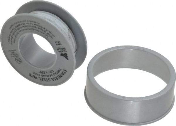 Federal Process - 1/2" Wide x 260" Long High Density Pipe Repair Tape - 4 mil Thick, -450 to 550°F, White - USA Tool & Supply