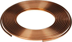 Mueller Industries - 100' Long, 1/2" OD x 3/8" ID, Copper Seamless Tube - 0.049" Wall Thickness, 0.269 Ft/Lb - USA Tool & Supply