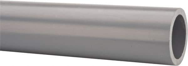Made in USA - 1-1/2" Pipe, 60" Long CPVC Unthreaded Plastic Pipe Nipple - 470 Max psi, 1.476" ID x 1.9" OD, Schedule 80, Gray - USA Tool & Supply