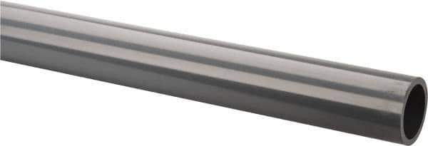 Made in USA - 2" Pipe, 60" Long CPVC Unthreaded Plastic Pipe Nipple - 400 Max psi, 1.913" ID x 2-3/8" OD, Schedule 80, Gray - USA Tool & Supply