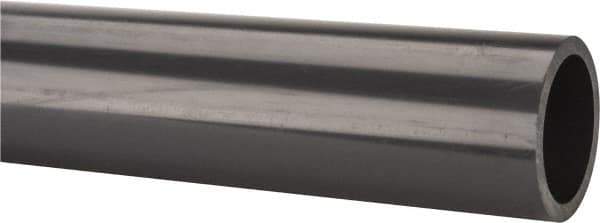Made in USA - 2-1/2" Pipe, 60" Long PVC Unthreaded Plastic Pipe Nipple - 420 Max psi, 2.289" ID x 2-7/8" OD, Schedule 80, Gray - USA Tool & Supply