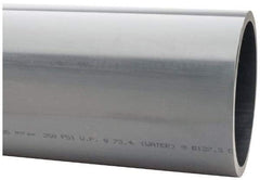Made in USA - 8" Pipe, 60" Long PVC Unthreaded Plastic Pipe Nipple - 250 Max psi, 7.565" ID x 8-5/8" OD, Schedule 80, Gray - USA Tool & Supply