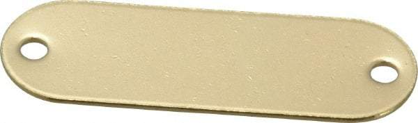 C.H. Hanson - 1-29/32 Inch Wide, Style 1, Brass Blank Metal Plate - 5/8 Inch High, 50 Pieces - USA Tool & Supply