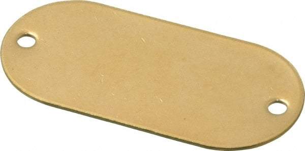 C.H. Hanson - 2-1/8 Inch Wide, Style 1, Brass Blank Metal Plate - 1 Inch High, 25 Pieces - USA Tool & Supply