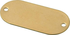 C.H. Hanson - 2-1/8 Inch Wide, Style 1, Brass Blank Metal Plate - 1 Inch High, 25 Pieces - USA Tool & Supply