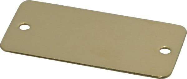 C.H. Hanson - 2 Inch Wide, Style 2, Brass Blank Metal Plate - 1 Inch High, 25 Pieces - USA Tool & Supply