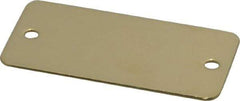 C.H. Hanson - 2 Inch Wide, Style 2, Brass Blank Metal Plate - 1 Inch High, 25 Pieces - USA Tool & Supply