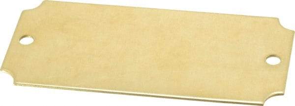 C.H. Hanson - 3-1/16 Inch Wide, Style 3, Brass Blank Metal Plate - 1-7/16 Inch High, 10 Pieces - USA Tool & Supply