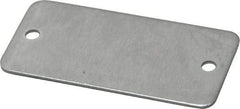 C.H. Hanson - 2 Inch Wide, Style 2, Aluminum Blank Metal Plate - 1 Inch High, 50 Pieces - USA Tool & Supply