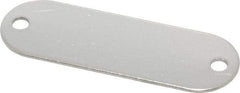 C.H. Hanson - 1-29/32 Inch Wide, Style 1, Stainless Steel Blank Metal Plate - 5/8 Inch High, 25 Pieces - USA Tool & Supply