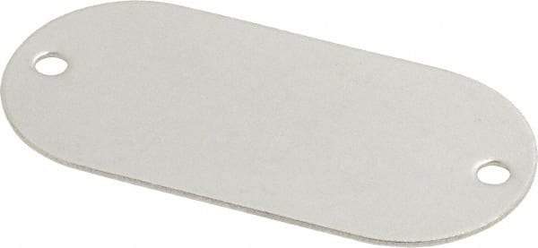 C.H. Hanson - 2-1/8 Inch Wide, Style 1, Stainless Steel Blank Metal Plate - 1 Inch High, 10 Pieces - USA Tool & Supply