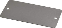 C.H. Hanson - 3 Inch Wide, Style 2, Stainless Steel Blank Metal Plate - 1-1/2 Inch High, 10 Pieces - USA Tool & Supply