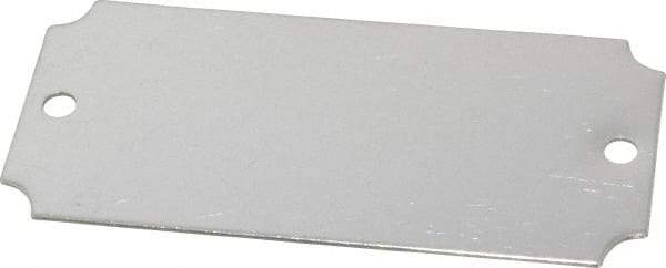 C.H. Hanson - 3-1/16 Inch Wide, Style 3, Stainless Steel Blank Metal Plate - 1-7/16 Inch High, 10 Pieces - USA Tool & Supply