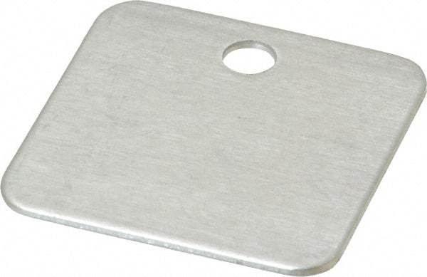 C.H. Hanson - 1-1/4 Inch Diameter, Square, Aluminum Blank Metal Tag - Blank, 50 Pieces - USA Tool & Supply