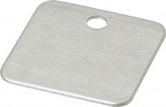 C.H. Hanson - 1-1/4 Inch Diameter, Square, Aluminum Blank Metal Tag - Blank, 50 Pieces - USA Tool & Supply