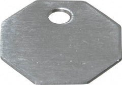 C.H. Hanson - 1-1/16 Inch Diameter, Octagonal, Aluminum Blank Metal Tag - Blank, 50 Pieces - USA Tool & Supply