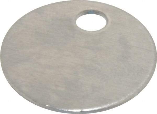 C.H. Hanson - 1 Inch Diameter, Round, Aluminum Blank Metal Tag - Blank, 50 Pieces - USA Tool & Supply