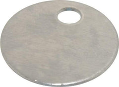 C.H. Hanson - 1 Inch Diameter, Round, Aluminum Blank Metal Tag - Blank, 50 Pieces - USA Tool & Supply