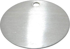 C.H. Hanson - 2 Inch Diameter, Round, Aluminum Blank Metal Tag - Blank, 50 Pieces - USA Tool & Supply