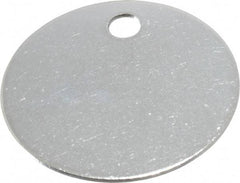 C.H. Hanson - 1-3/8 Inch Diameter, Round, Stainless Steel Blank Metal Tag - Blank, 25 Pieces - USA Tool & Supply