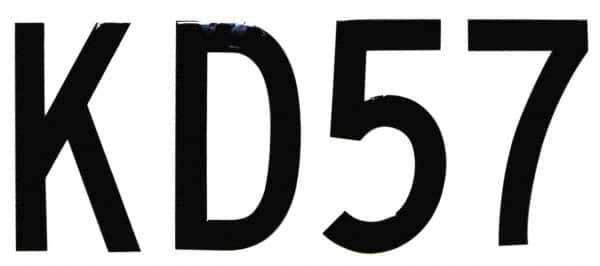 Made in USA - Number Label - Legend: 3, English, Black - USA Tool & Supply