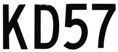 Made in USA - Number Label - Legend: 7, English, Black - USA Tool & Supply