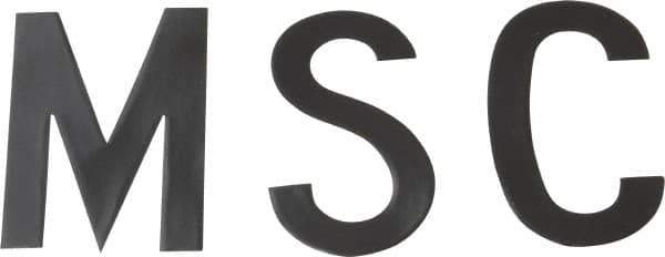 Made in USA - Letter Label - Legend: Letter Set, English, Black - USA Tool & Supply