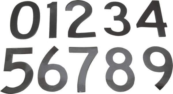 Made in USA - Letter Label - Legend: Number Set, English, Black - USA Tool & Supply