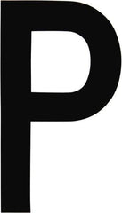 Made in USA - Letter Label - Legend: P, English, Black - USA Tool & Supply