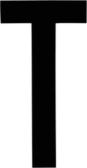 Made in USA - Letter Label - Legend: T, English, Black - USA Tool & Supply