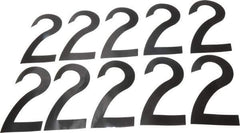 Made in USA - Number Label - Legend: 2, English, Black - USA Tool & Supply