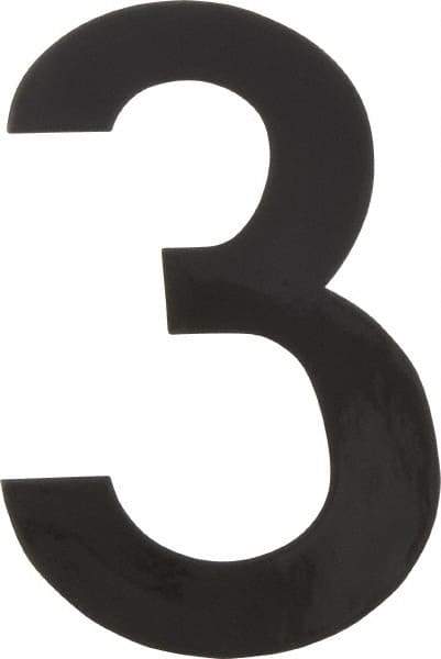 Made in USA - Number Label - Legend: 3, English, Black - USA Tool & Supply