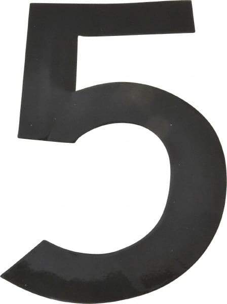 Made in USA - Number Label - Legend: 5, English, Black - USA Tool & Supply