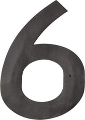 Made in USA - Number Label - Legend: 6, English, Black - USA Tool & Supply